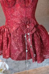 Đầm 2S Xòe Nhũ Đính Hoa