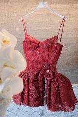 Đầm 2S Xòe Nhũ Đính Hoa