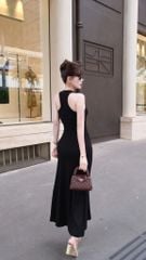 Đầm Dài Trơn Balo Đuôi Cá