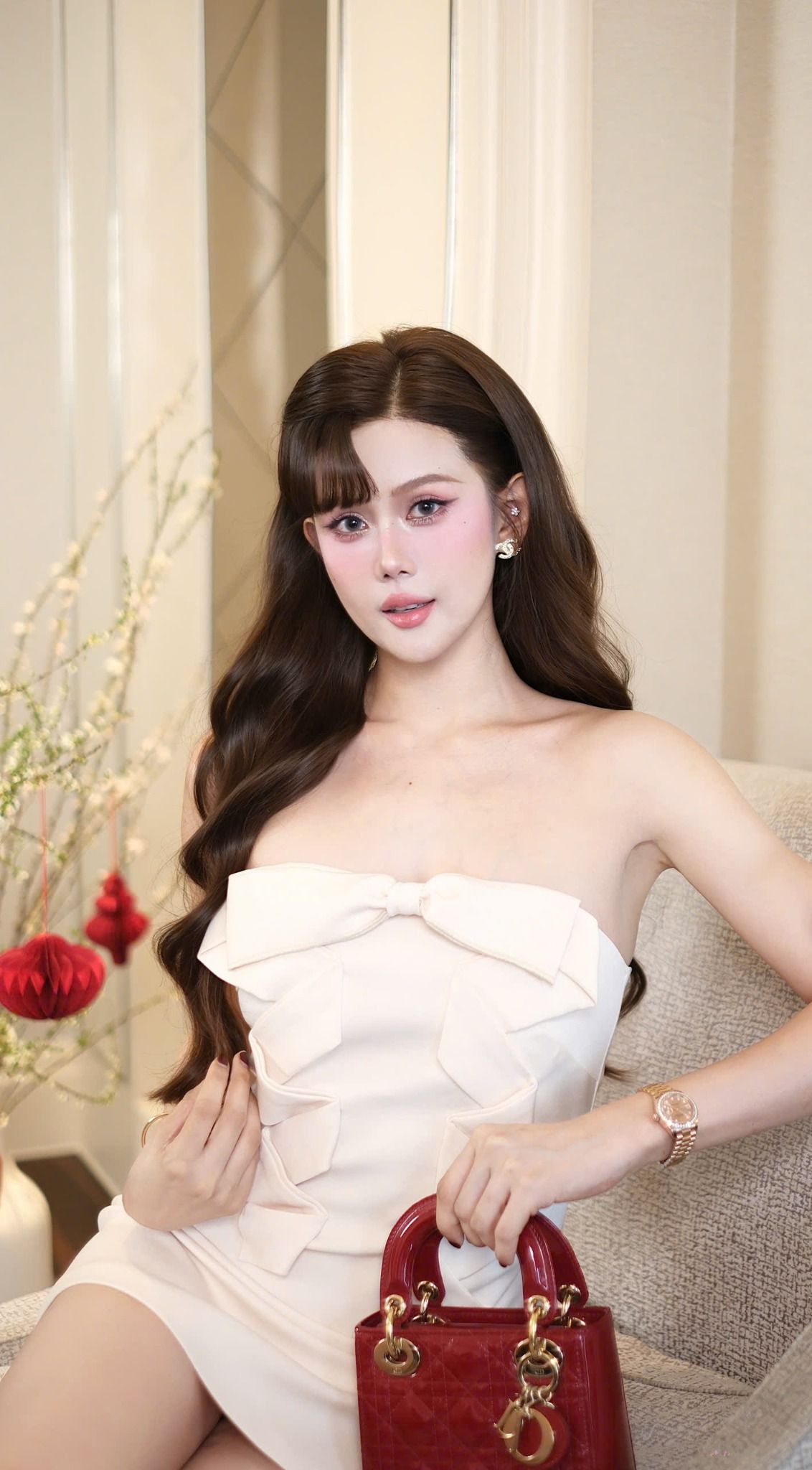 Đầm Cup Nơ Hở Lưng