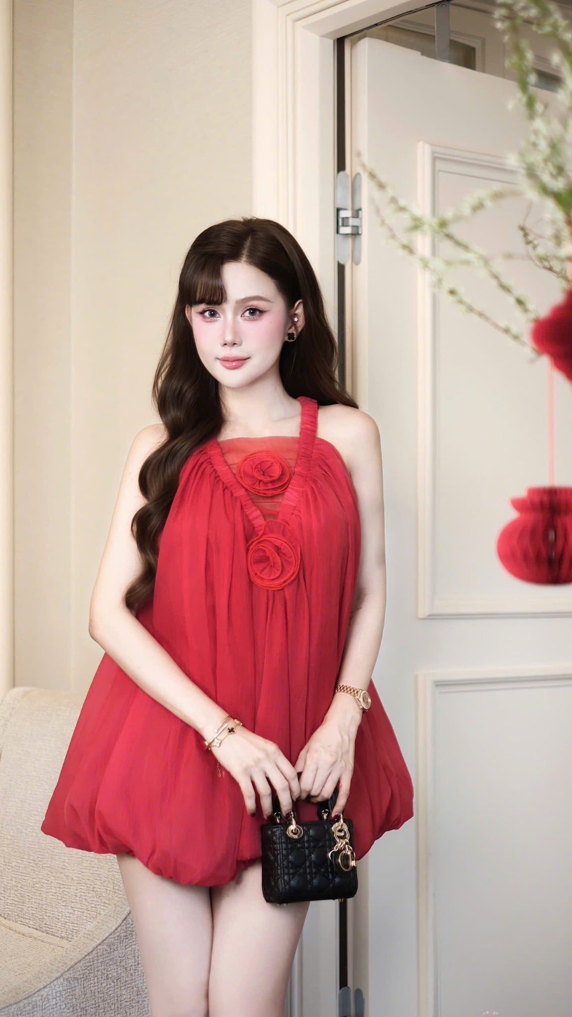 Đầm Yếm Voan Bí Đính Hoa