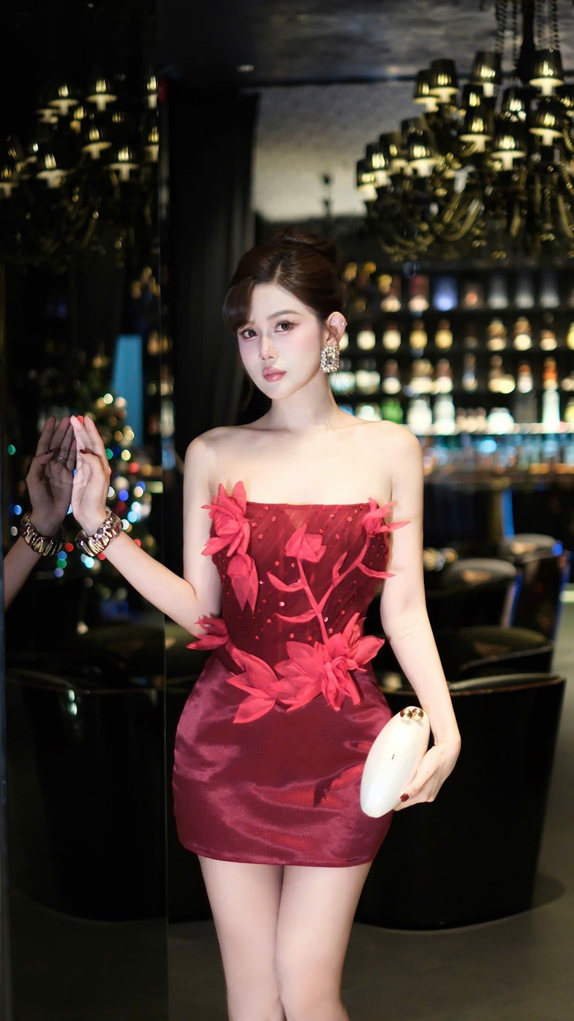 Đầm Cup Hoa 3D