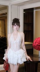 Đầm Yếm Ren Bèo Tầng