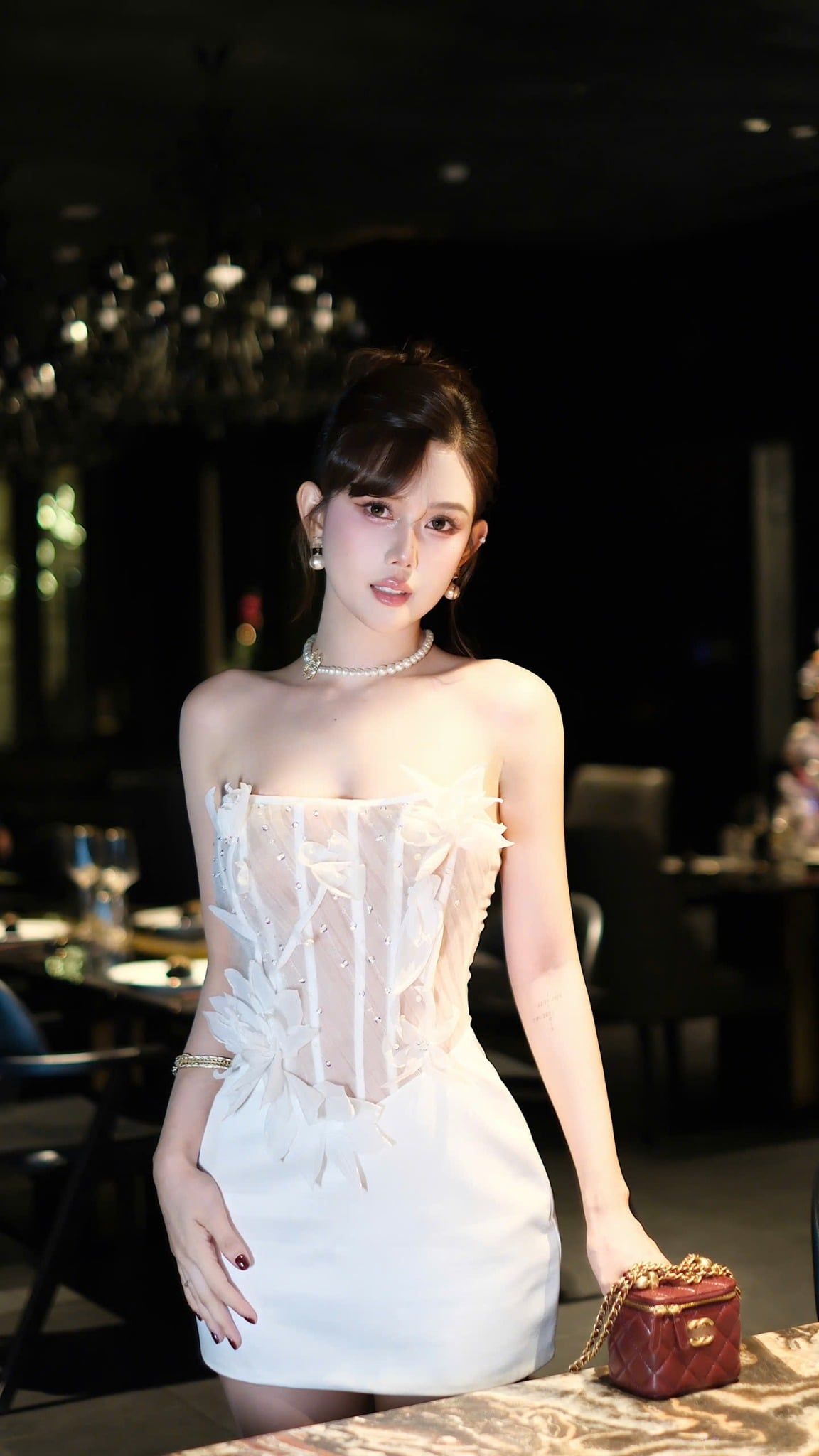 Đầm Cup Hoa 3D