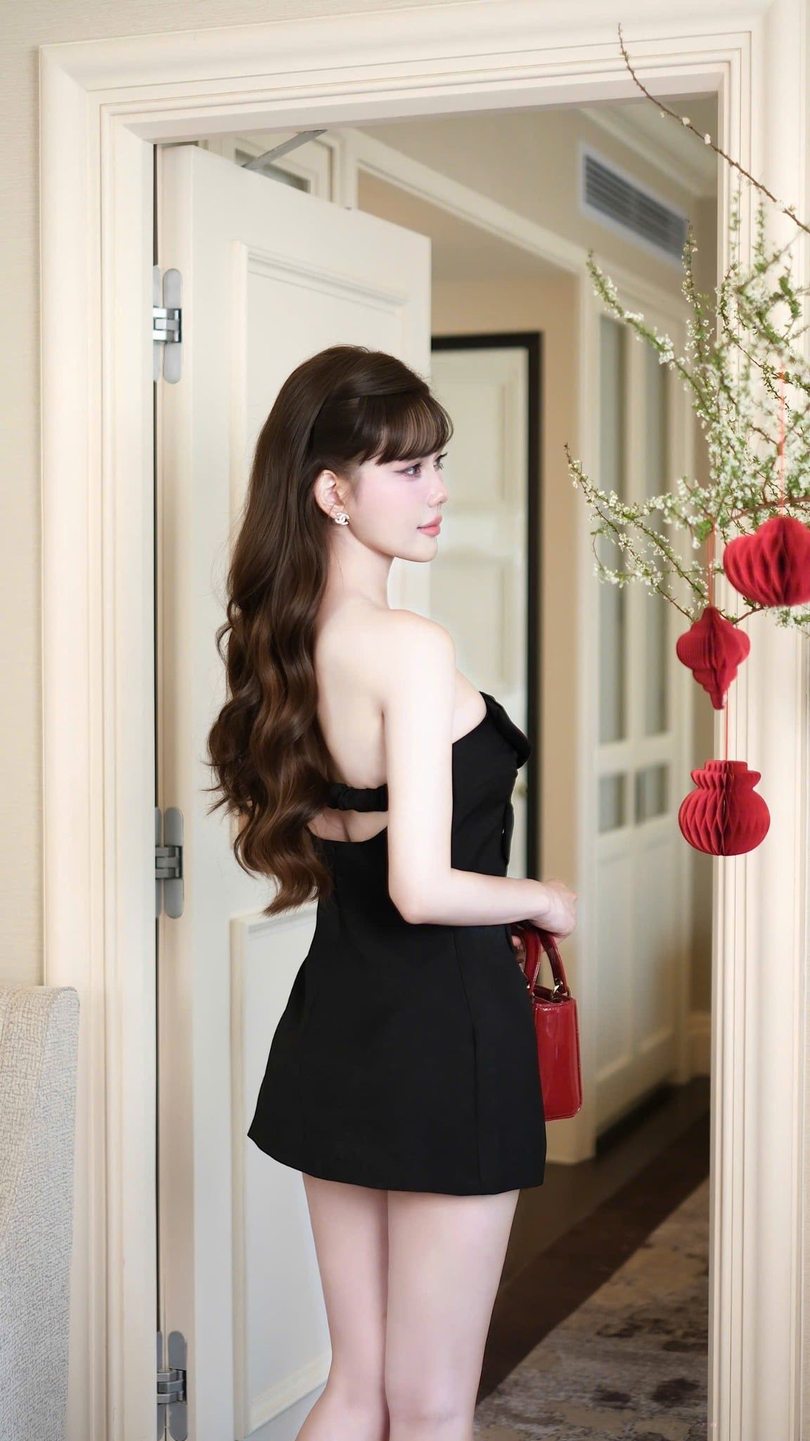 Đầm Cup Nơ Hở Lưng