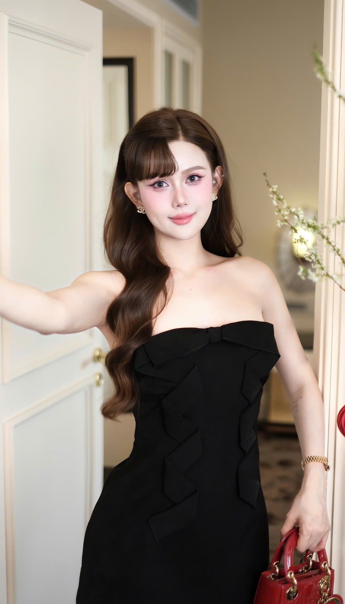 Đầm Cup Nơ Hở Lưng