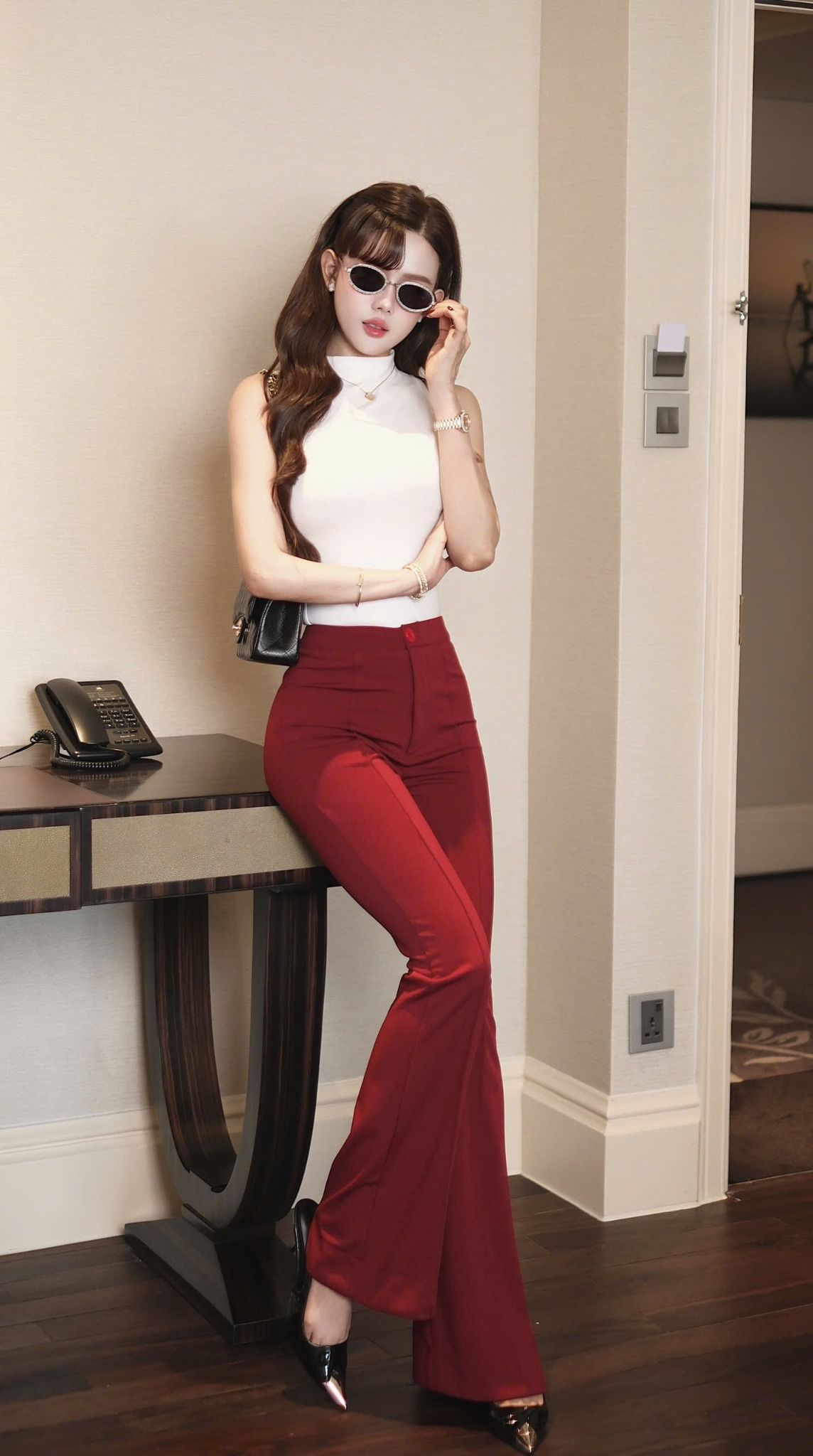 Quần Lưng Cao Ống Loe