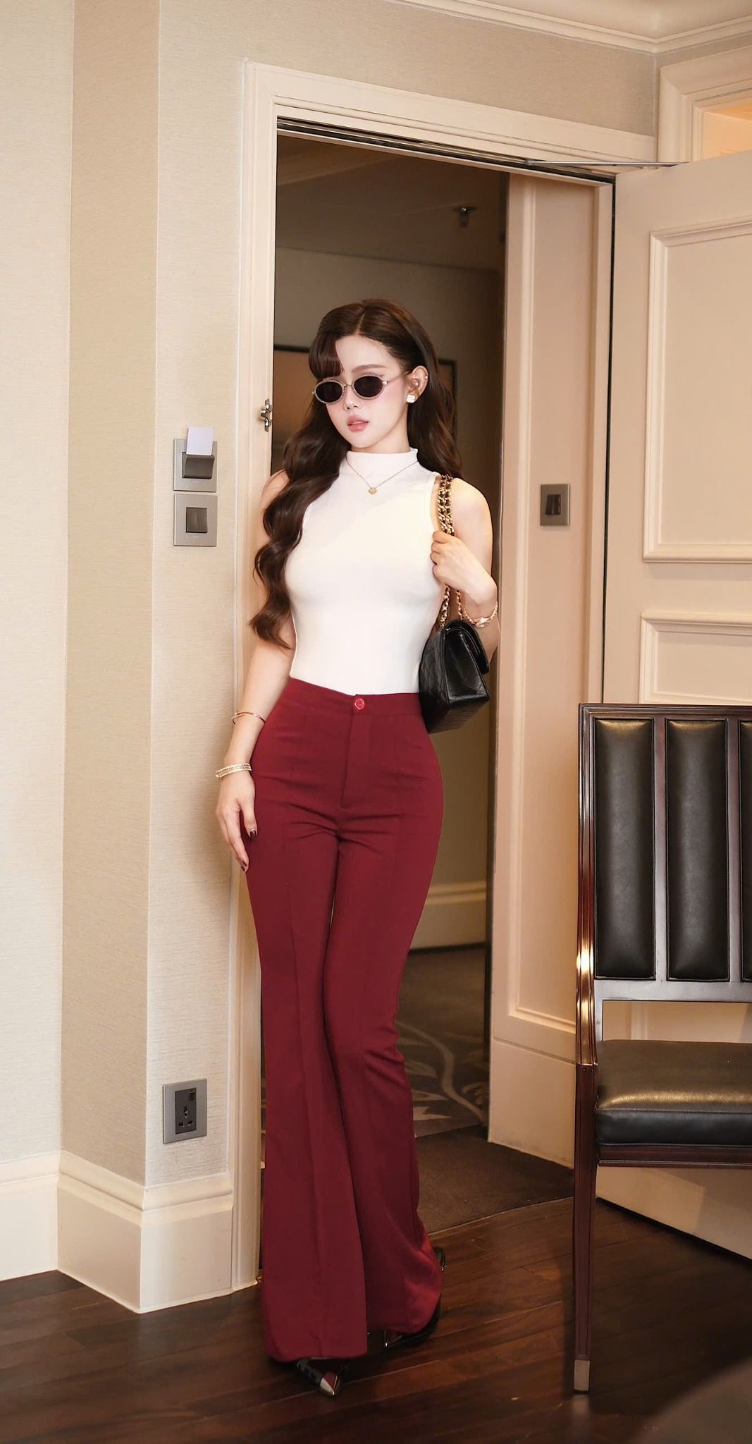 Quần Lưng Cao Ống Loe