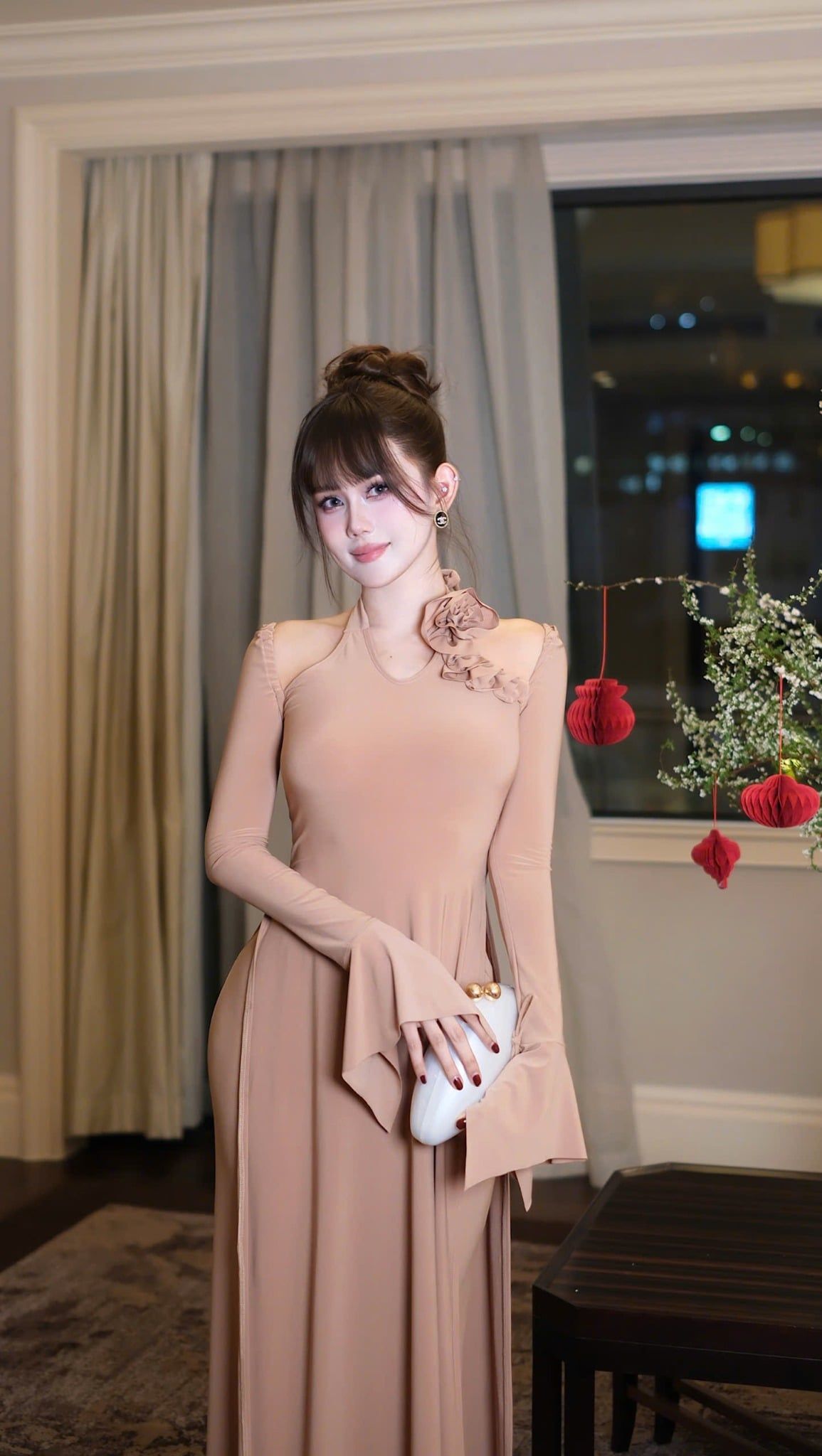 Set Áo TD Cột Yếm Đính Hoa