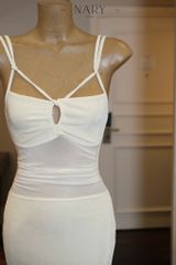 Đầm Thun Lưới Khoét Ngực