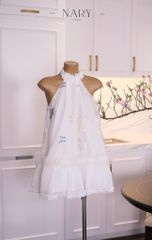 Đầm Yếm Thêu Viền Lông