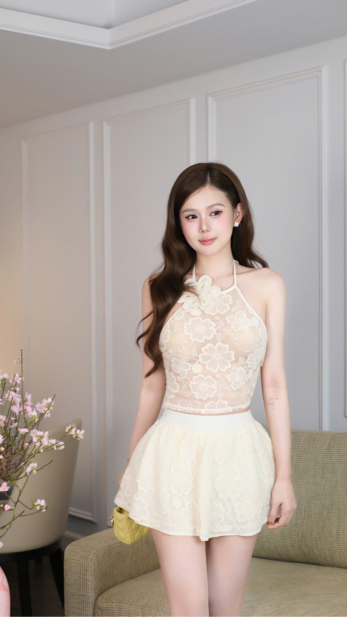 Set Áo Yếm Hoa Cổ