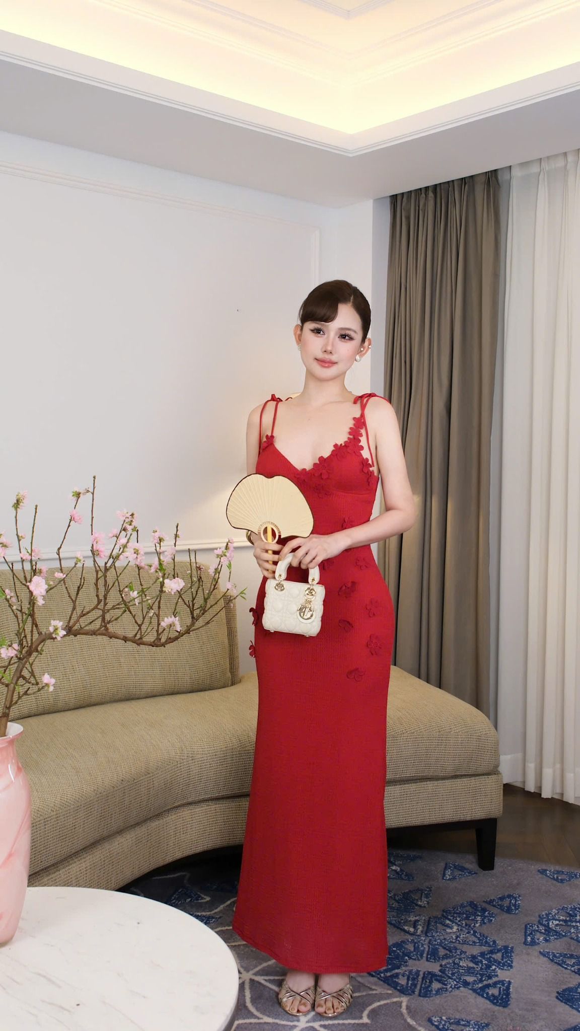 Đầm Thun Len 2S Đính Hoa