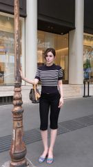 Áo Len Bo Cổ Sọc Ngang