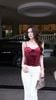Áo Corset Nhung Đan Dây Sau