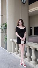 Body Ren Bẹt Vai Đính Hoa