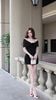Body Ren Bẹt Vai Đính Hoa