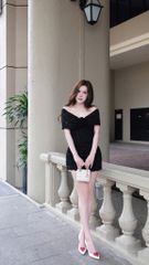 Body Ren Bẹt Vai Đính Hoa