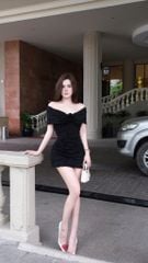 Body Ren Bẹt Vai Đính Hoa