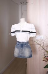 Áo Thun Cổ Sơ Mi Khóa Kéo