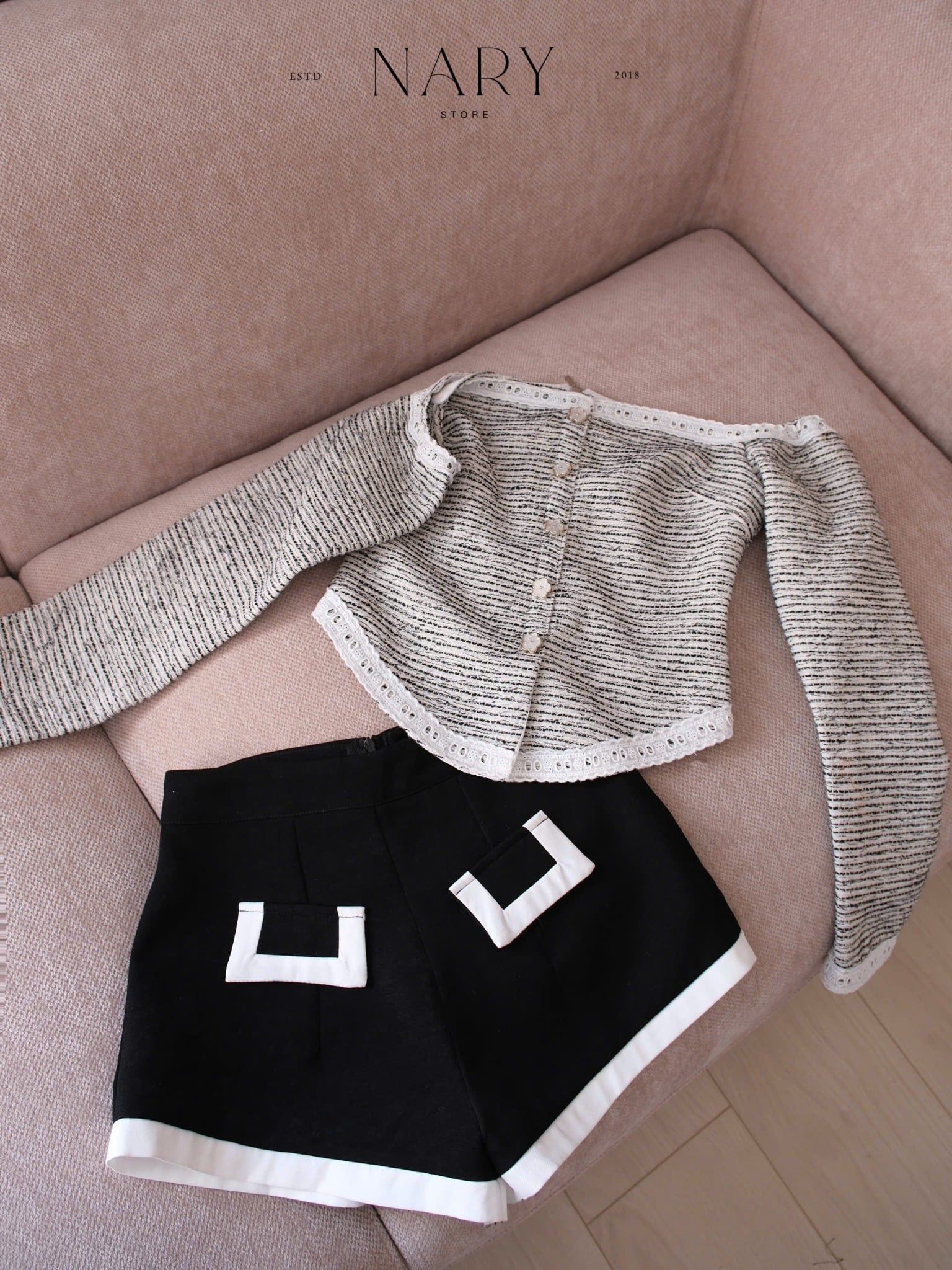 Set  Áo Tweed TD Quần Short