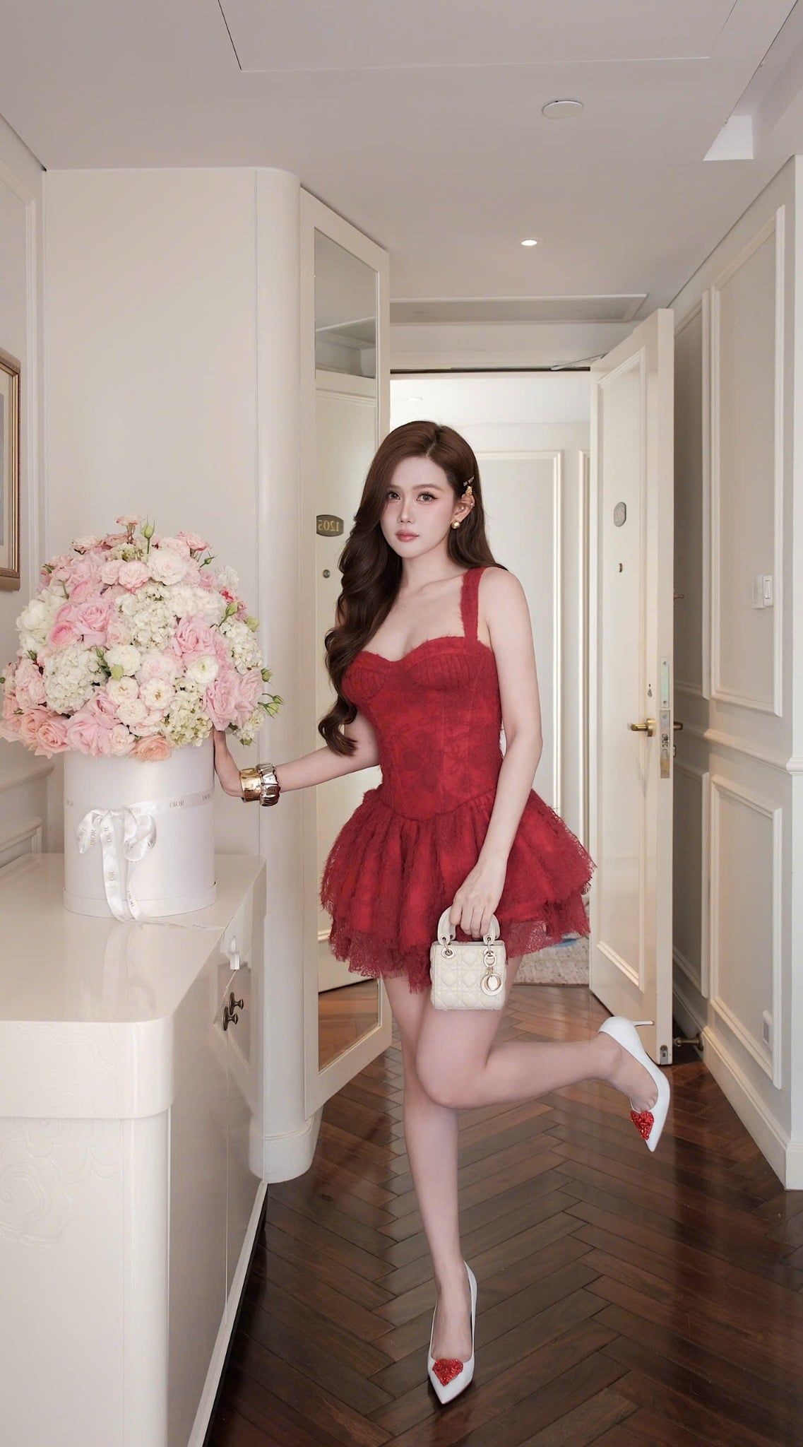 Đầm 2S Xòe Ren Xù
