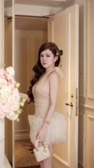 Đầm Yếm Lưới Viền Đá