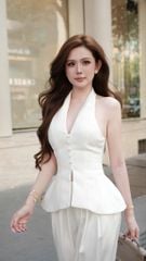 Set Áo Yếm Nút Quần Suông