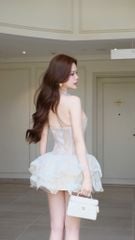 Đầm Yếm Tầng Kèm Charm