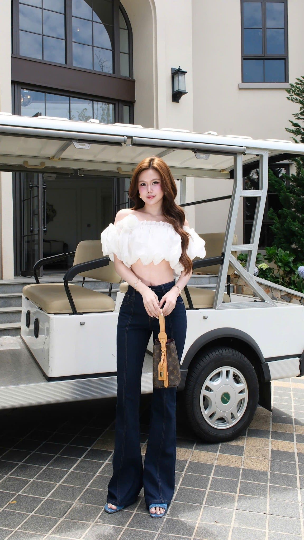 Áo Voan Bẹt Vai Tay Phồng