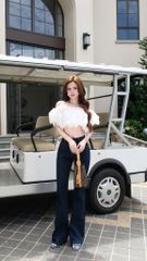 Áo Voan Bẹt Vai Tay Phồng