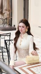 Đầm Ren TD Nút Cổ Sơ Mi