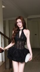 Đầm Yếm Tầng Kèm Charm