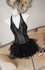 Đầm Yếm Lưới Tùng Ren