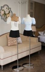 Áo Xô Tay Phồng Thêu Hoa