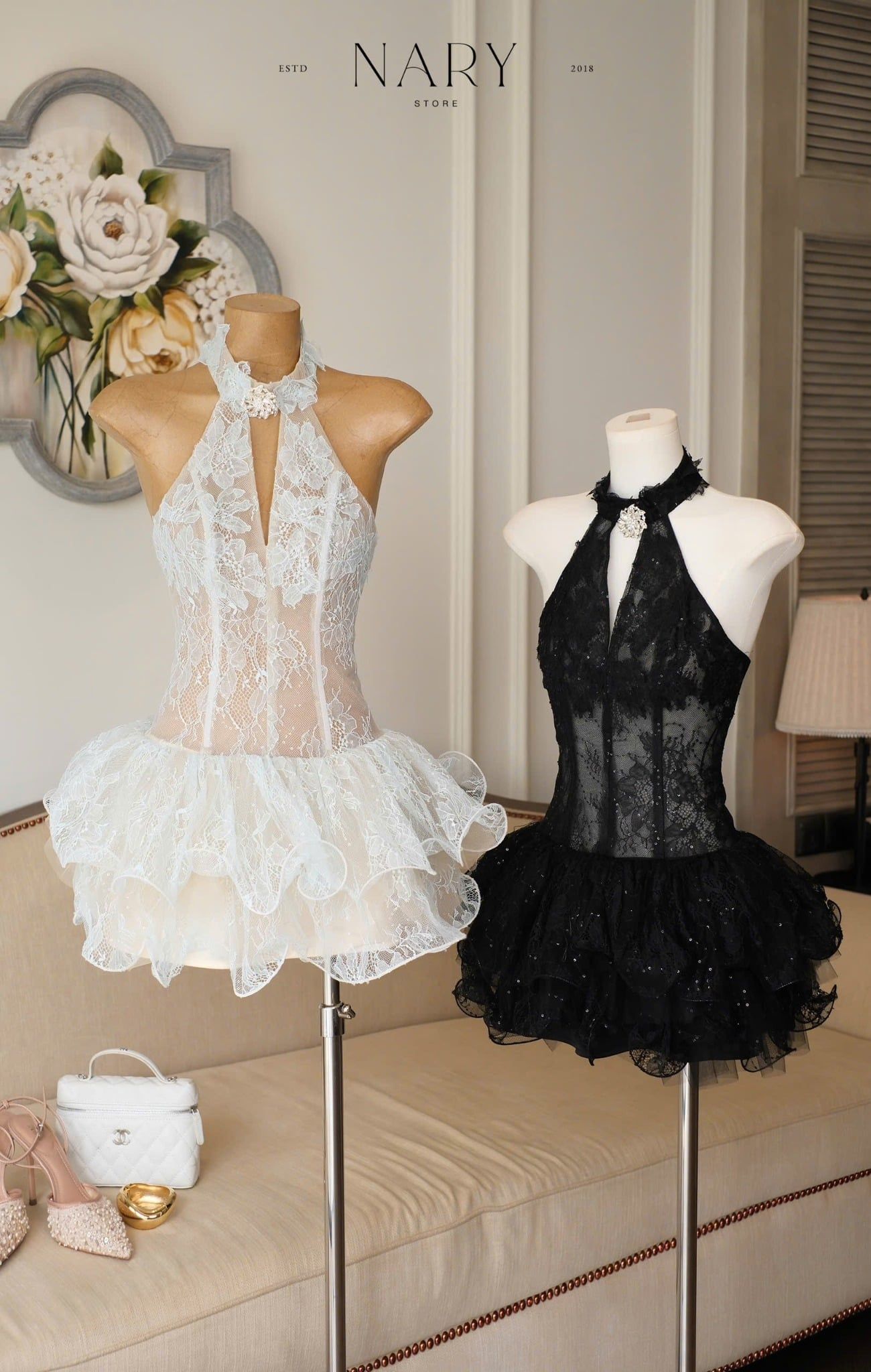 Đầm Yếm Tầng Kèm Charm