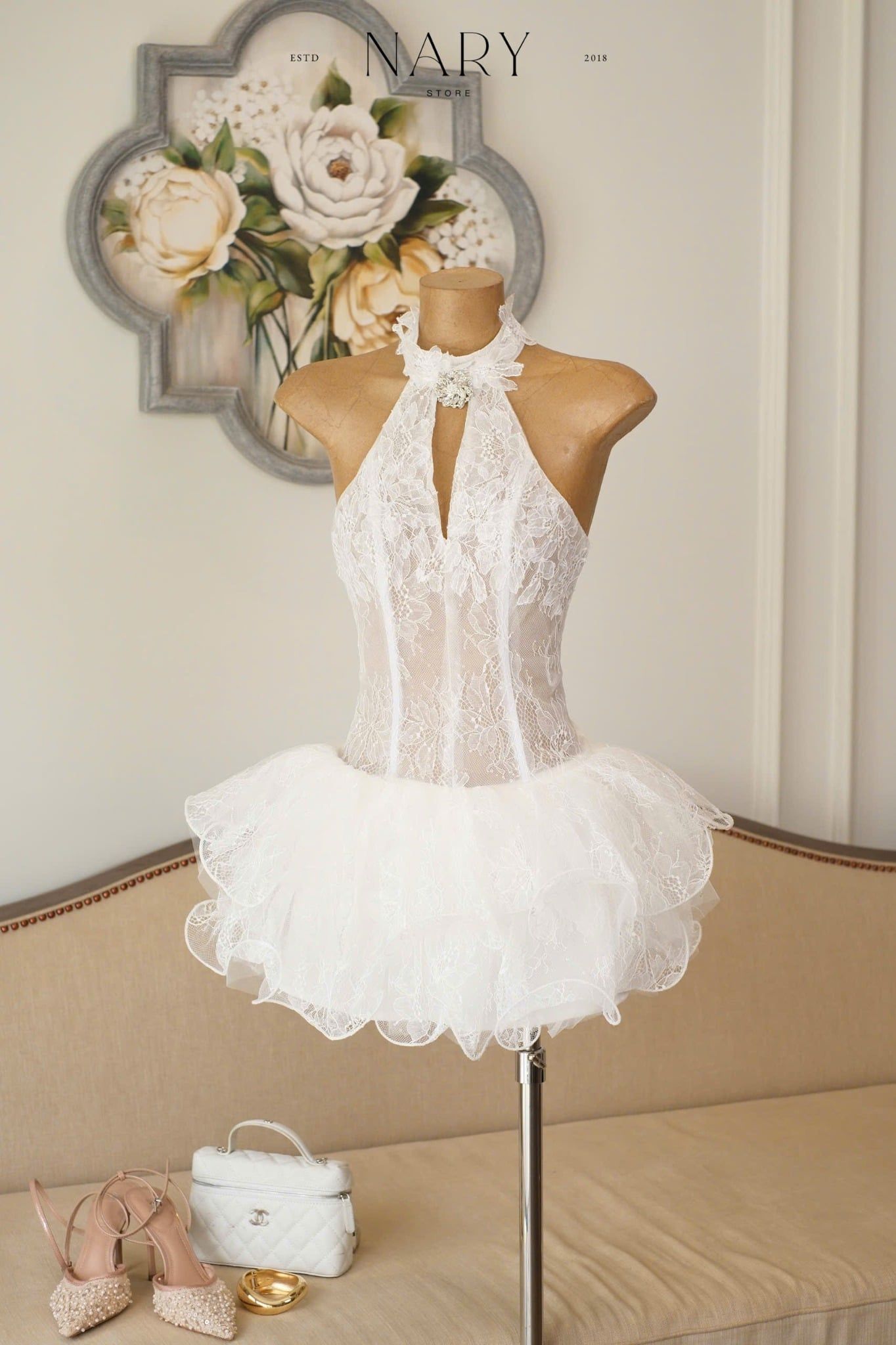 Đầm Yếm Tầng Kèm Charm