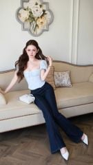 Áo Xô Tay Phồng Thêu Hoa