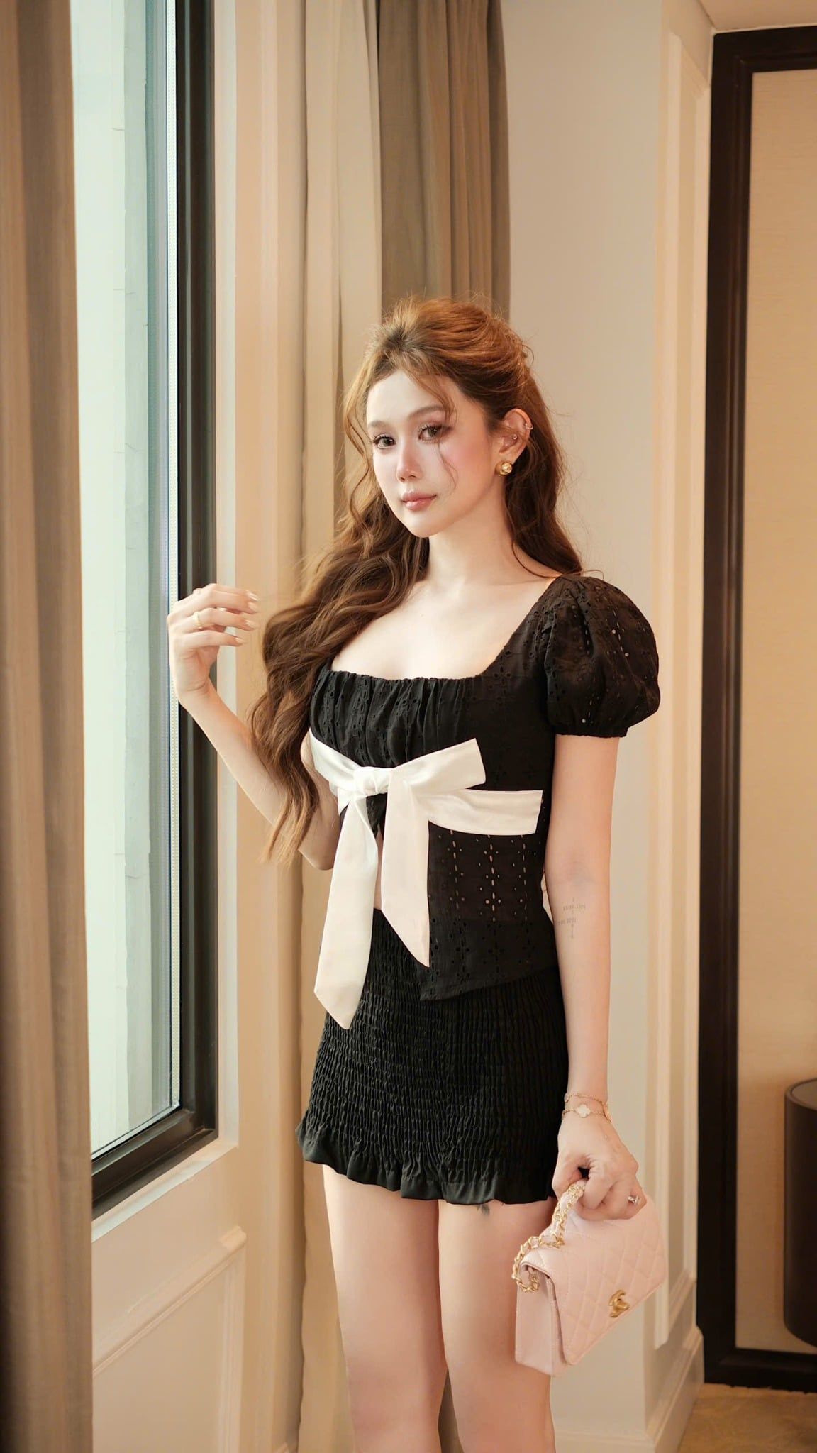 Set Áo Xô Nơ Cv Nhún