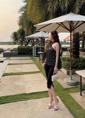 Áo Yếm Lụa Chấm Bi