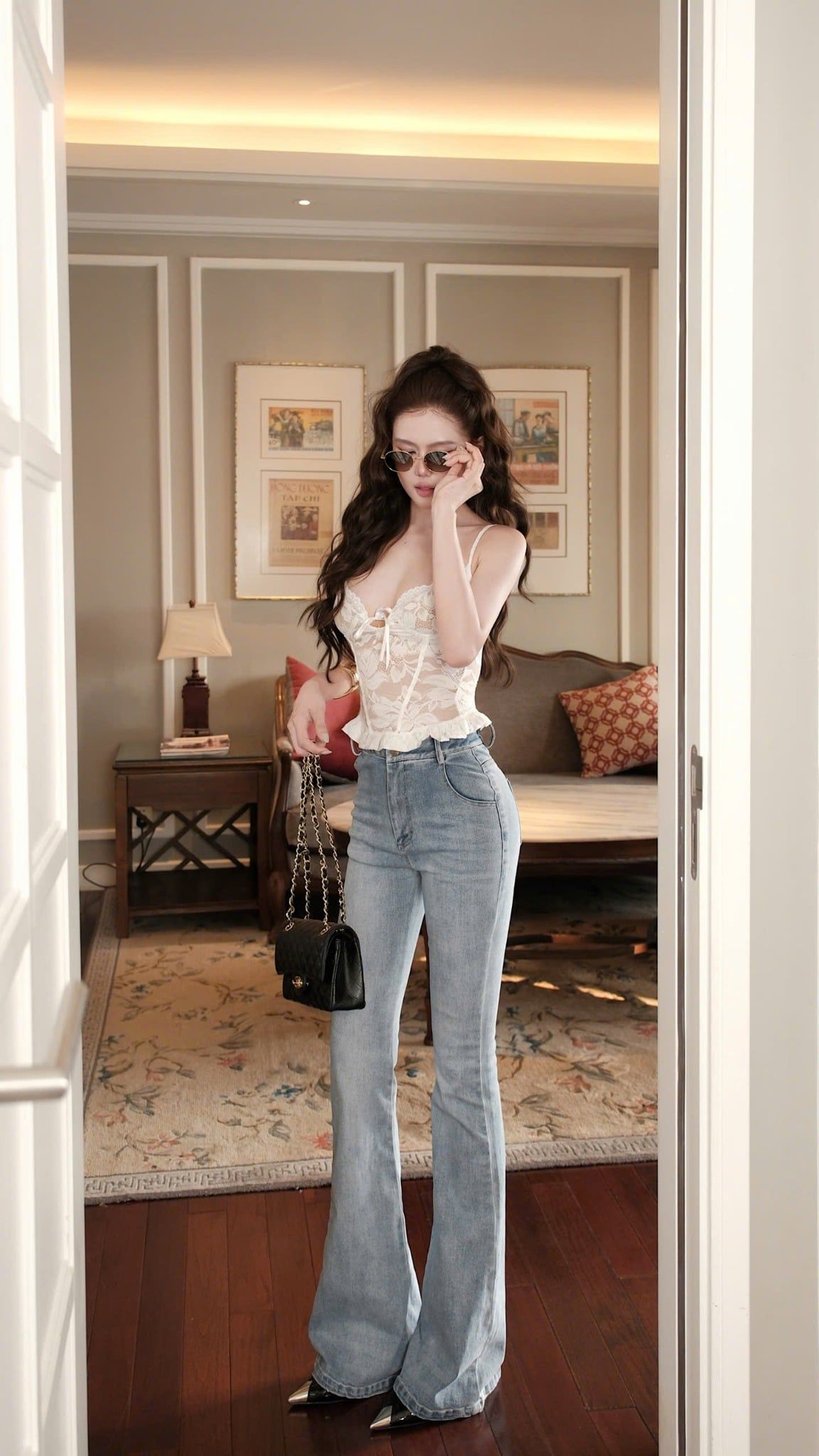 Áo 2S Ren Viền bèo