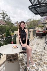 Set Áo Yếm Lụa Đính Bông