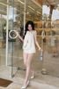 Set Áo Yếm Lụa Đính Bông