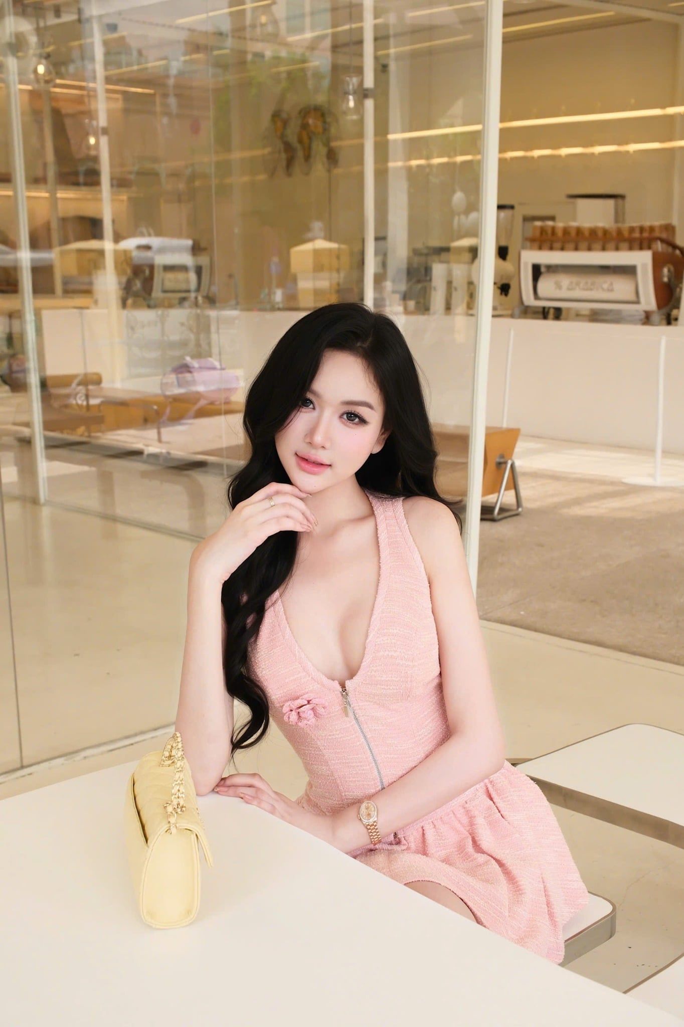 Set Dạ Sn Cv Xòe Kèm Hoa
