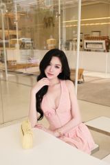 Set Dạ Sn Cv Xòe Kèm Hoa