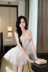 Đầm Cup Ren Viền Đá
