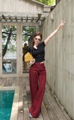 Áo Thun Tay Con Viền Nút