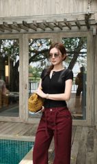 Áo Thun Tay Con Viền Nút