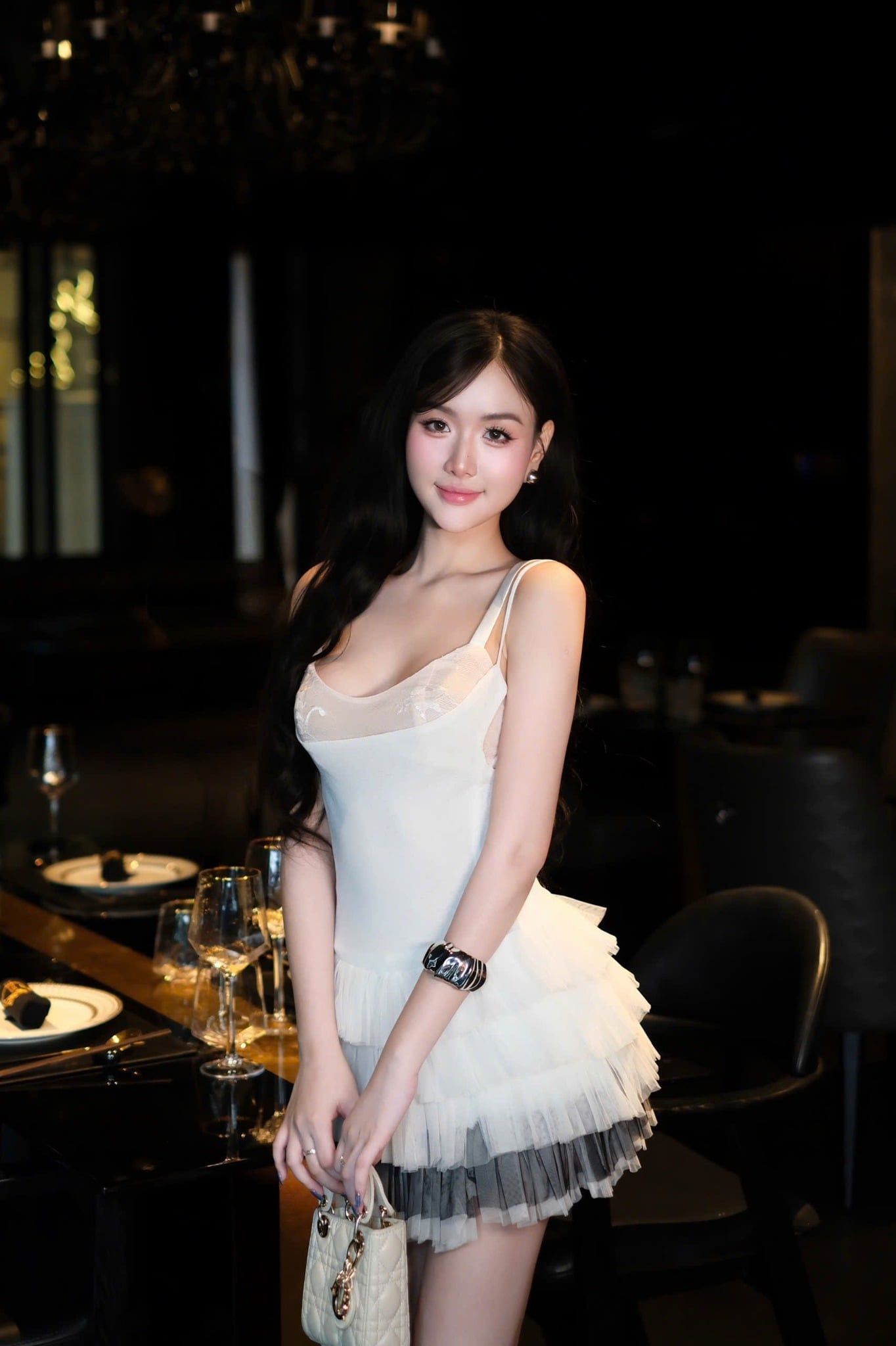 Đầm 2S Phối Bra Ren Tầng