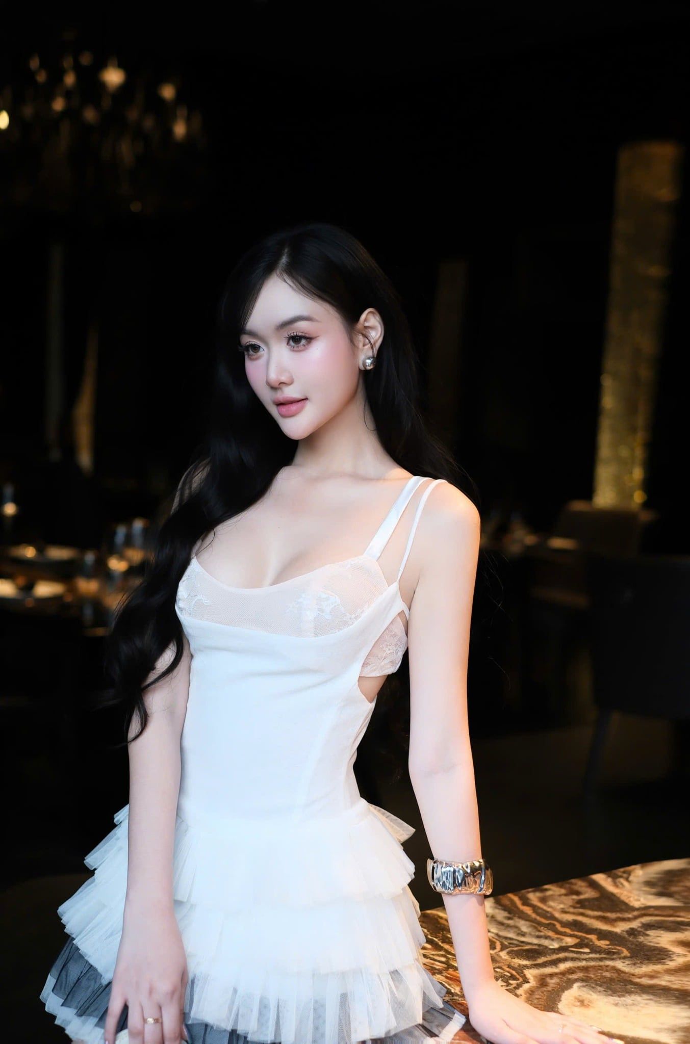 Đầm 2S Phối Bra Ren Tầng